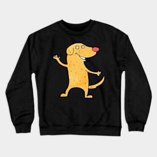 LARGE PRINT CUTE HAPPY ADORABLE  DOG WITH RED NOSE Crewneck Sweatshirt